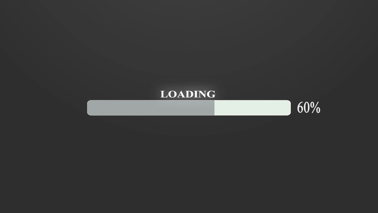Animation of Futuristic Loading Transfer Download 0-100