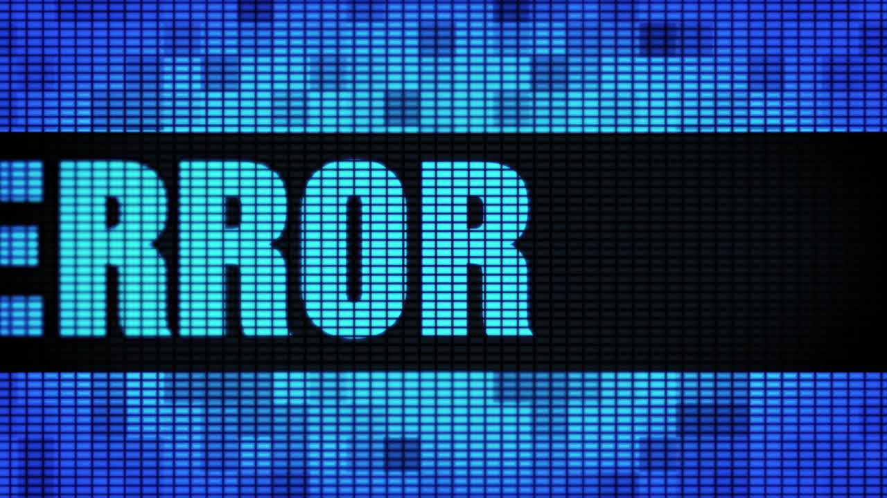 Error Message on Digital Display