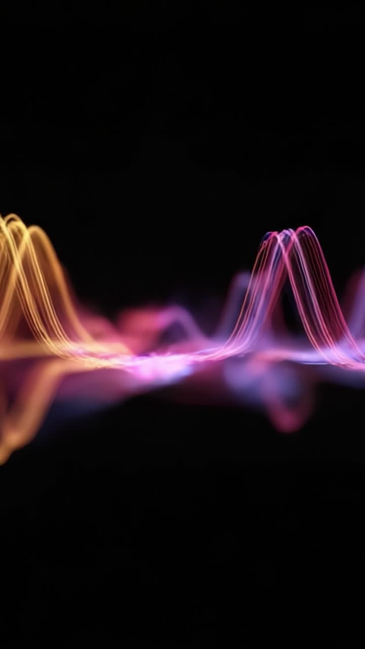 Dynamic Waves of Light: A Stunning Visual Journey through Sound, Color, and Motion Captured in Two Frames Representing Vibrant Frequencies