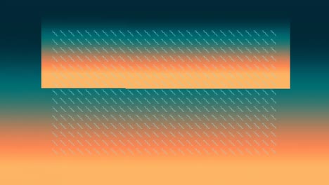 animation of diagonal lines and explosion on green and orange background