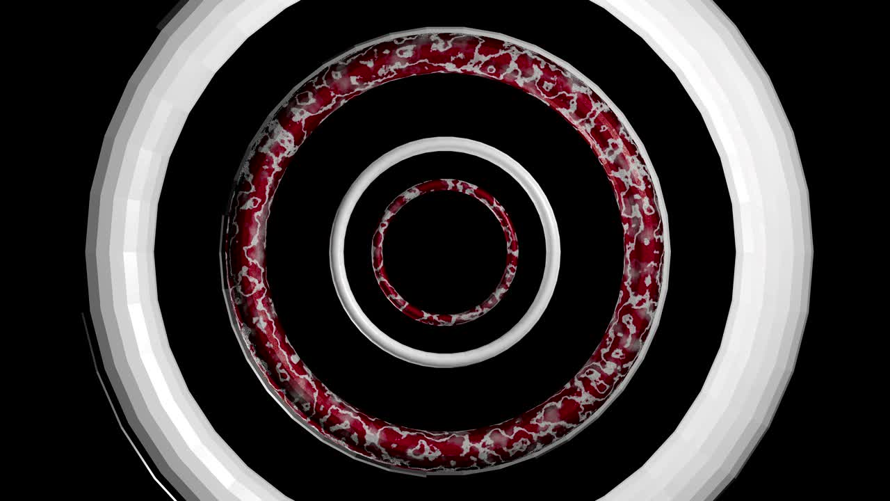 fondo con anillos coloridos en un fondo negro.