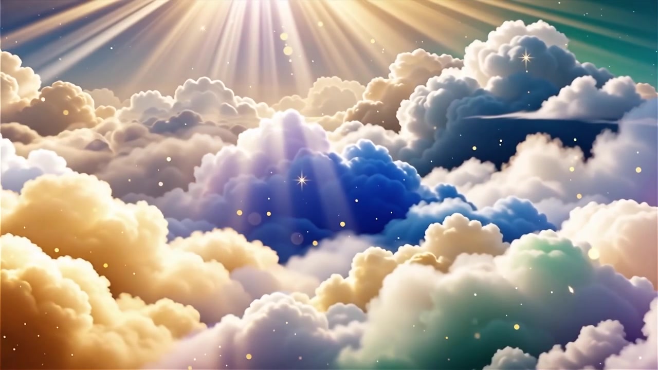 Christian Heavenly Light Worship Background