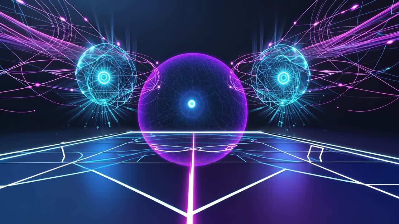 Abstract Futuristic Glowing Spheres