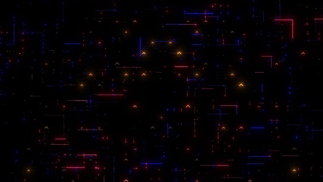 Premium stock video - Digital lines and elements pattern with glitch ...