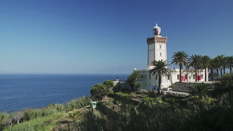 Vista-Del-Faro-De-Cabo-Spartel-En-Tanger,-Marruecos