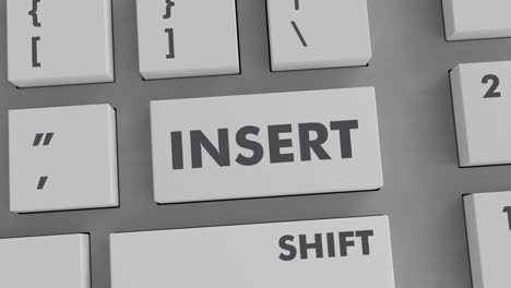 pulsación del botón de inserción en el teclado