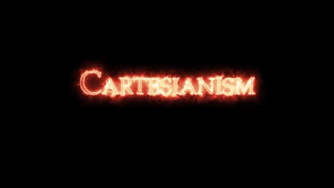 cartesianism written with fire. loop