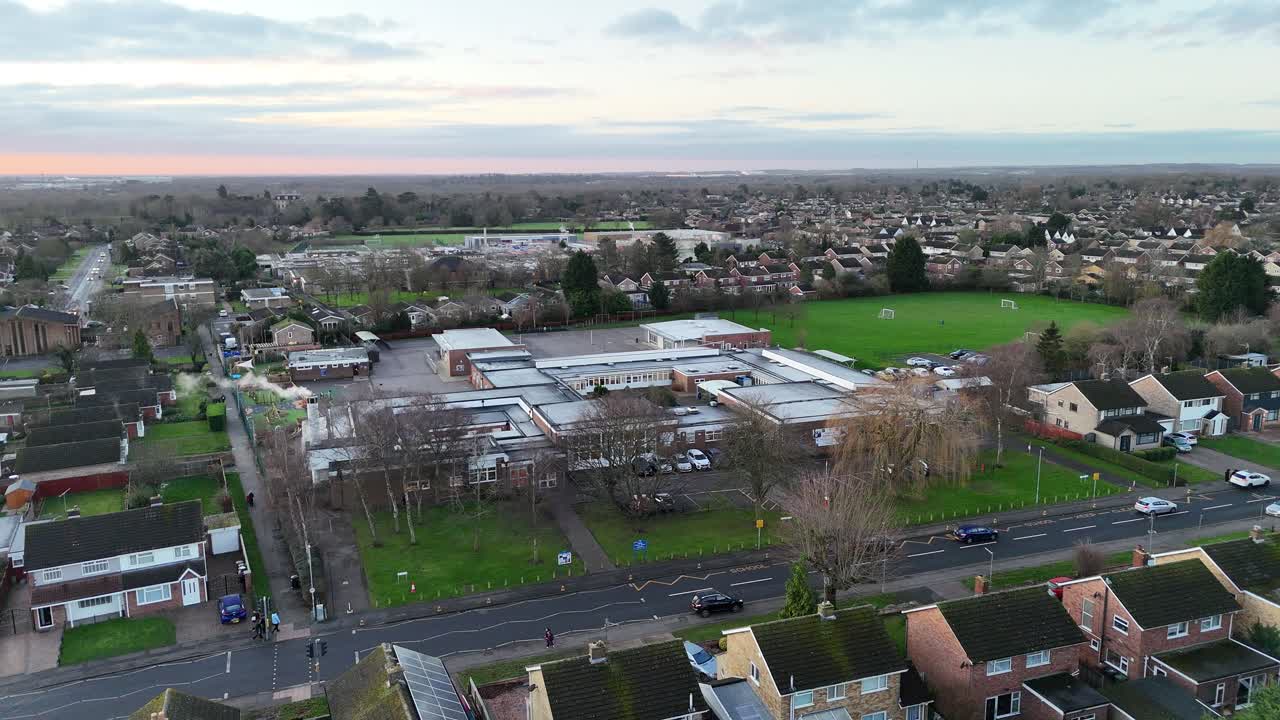 Thorpe Primary School Peterborough UK drone,aerial 4k footage