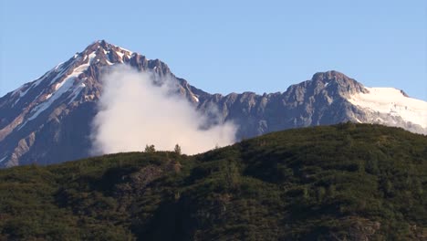 the beautiful mountains of alaska in the summer