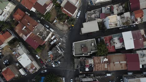 Vista-Aérea-De-Los-Tejados-Del-Barrio-De-Chabolas.