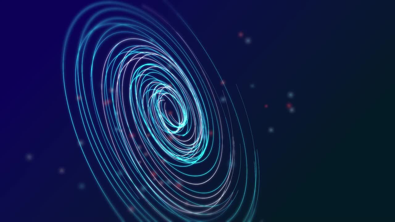 선으로 형성된 미래의 사이버 소용돌이