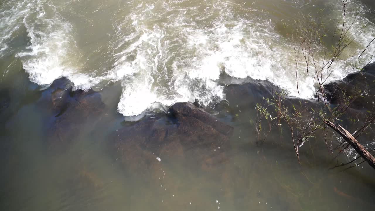 Small size waterfall flowing from the Iguazu River, Iguazu Falls, Argentina
