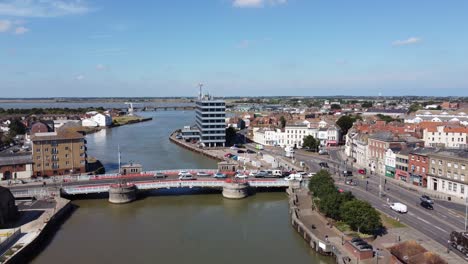 haven bridge en great yarmouth, reino unido imágenes aéreas 4k verano 2021