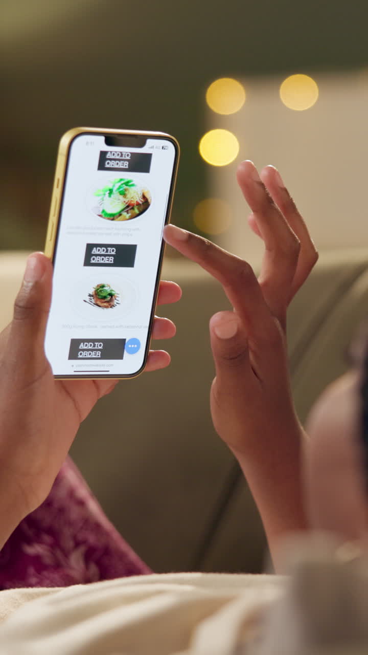 Ordering food online with a smartphone