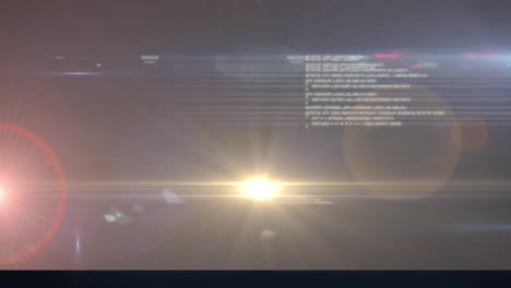 animación del procesamiento de datos con luz brillante sobre fondo azul
