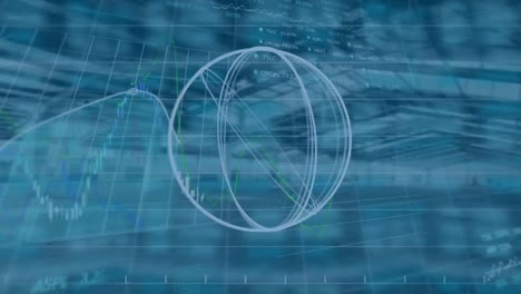 animación de la barra de carga de datos sobre el procesamiento de datos financieros