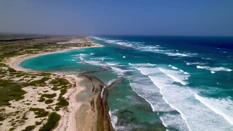 high aerial aruba eastern coastline