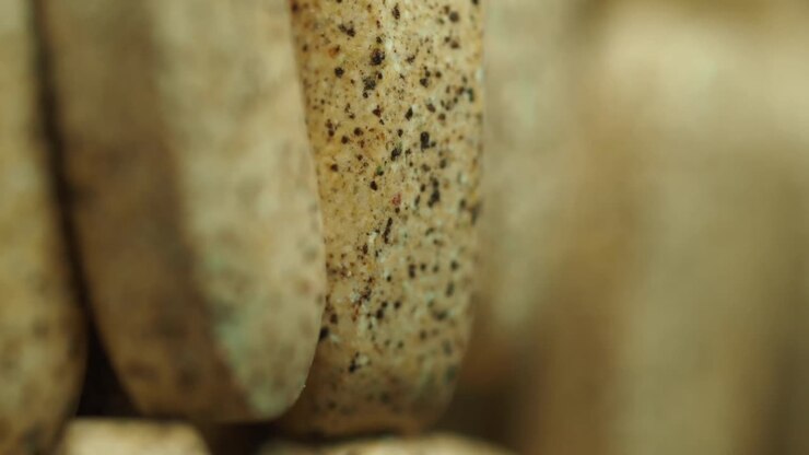 Close-up view of pills or supplements