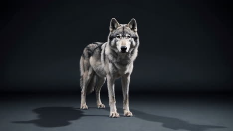 grey wolf portrait