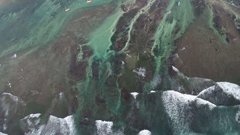 aerial view. aerial drone footage of ocean waves