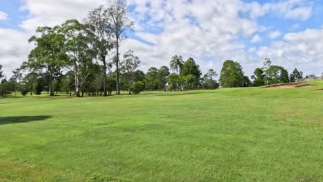 panoramic view of a tranquil golf course