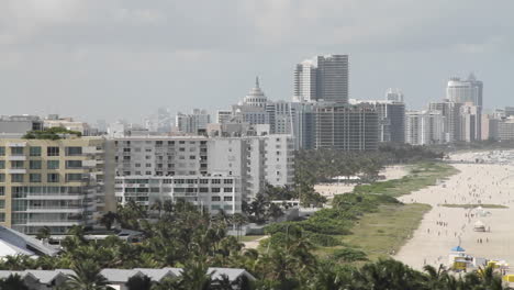 Wide-shot-Miami-Florida-skyline-from-the-POV-from-a-cruise-ship