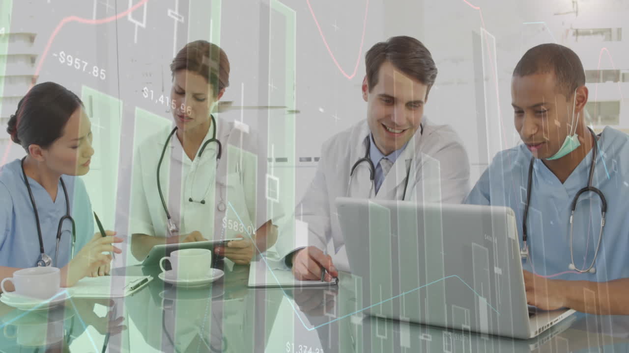 animación de las estadísticas sobre el personal médico