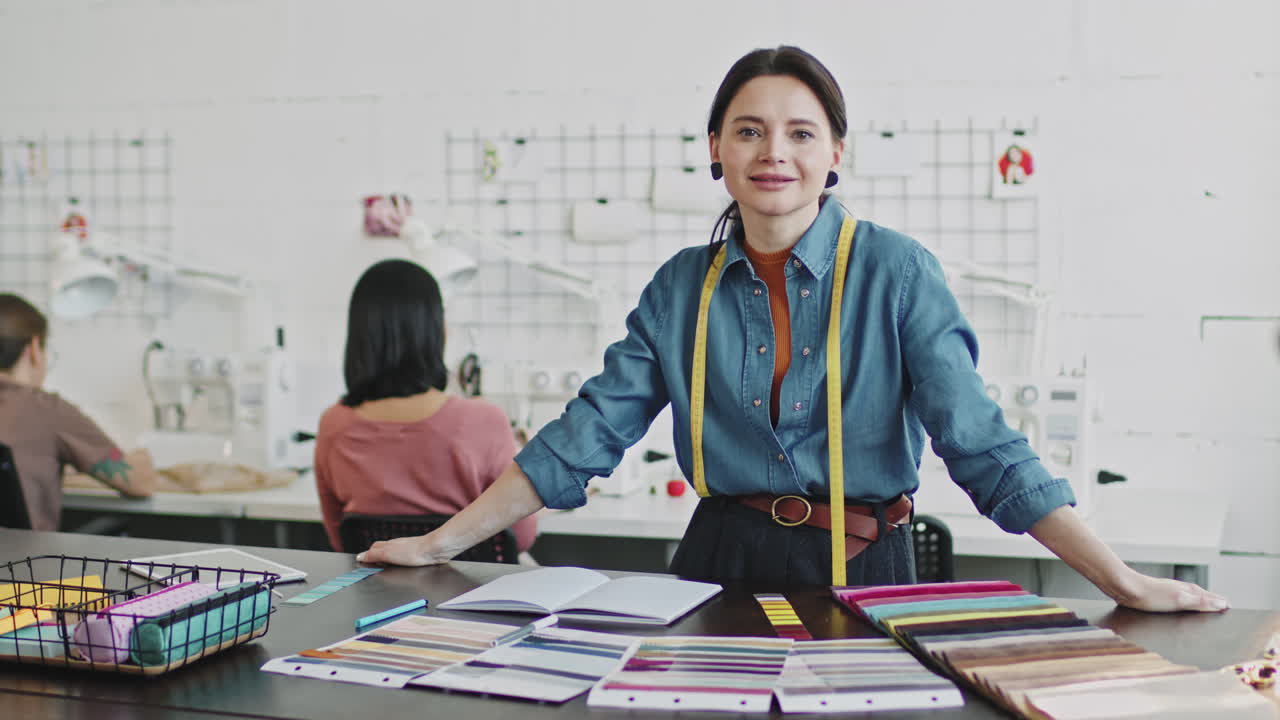 Portrait of Female Fashion Designer in Workplace