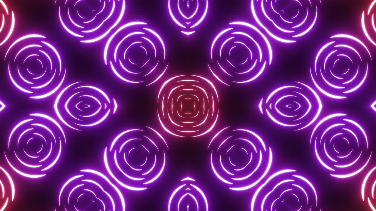 patrón de caleidoscopio de neón abstracto