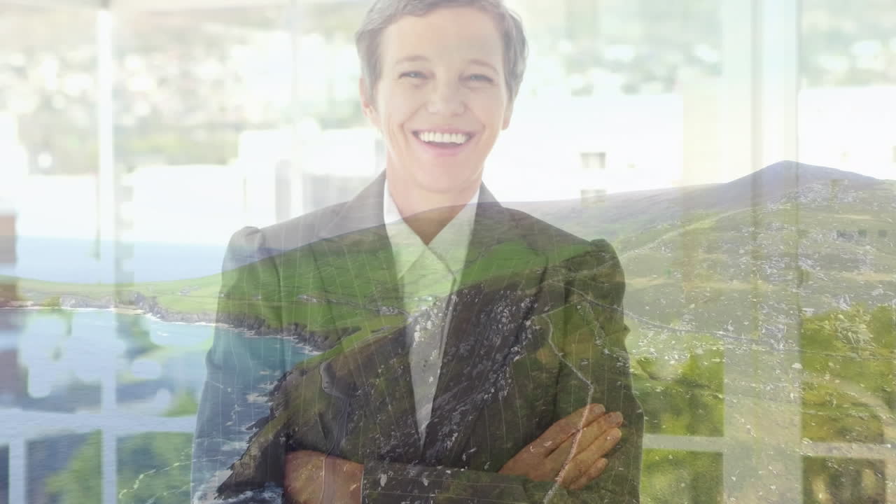 다양한 사업가들에 대한 풍경의 애니메이션