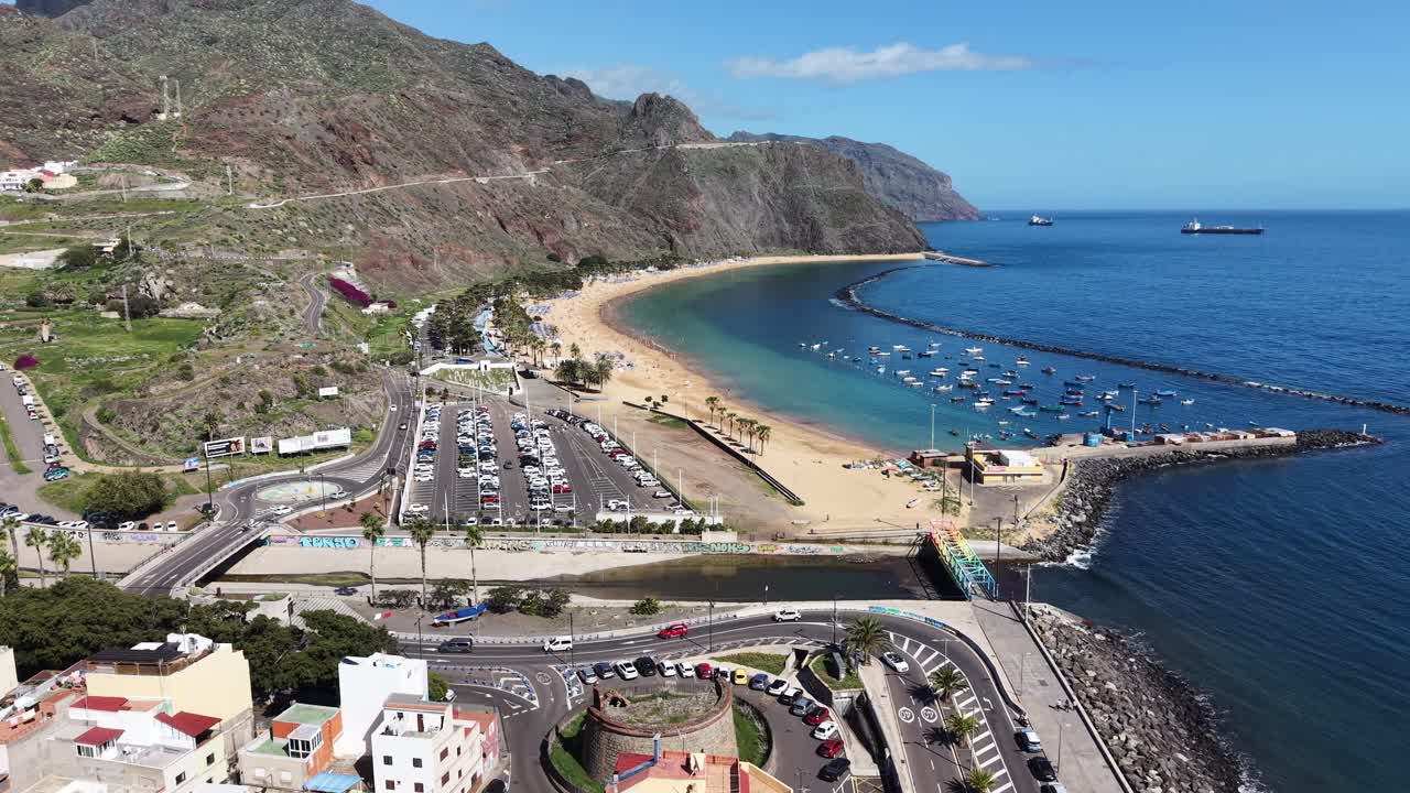 San Andrés, Santa Cruz de Tenerife: nagranie 4K z drona, widok z lotu ptaka.