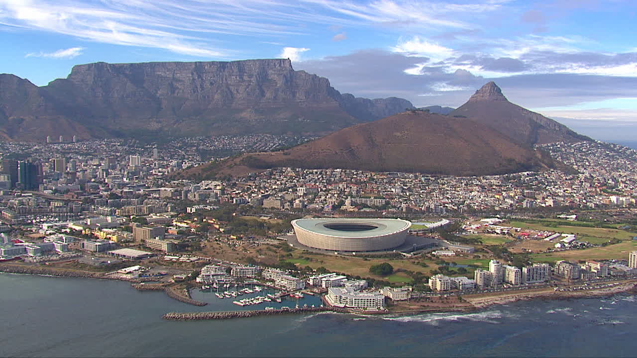 Aerial shot of the Cape Town Stadium