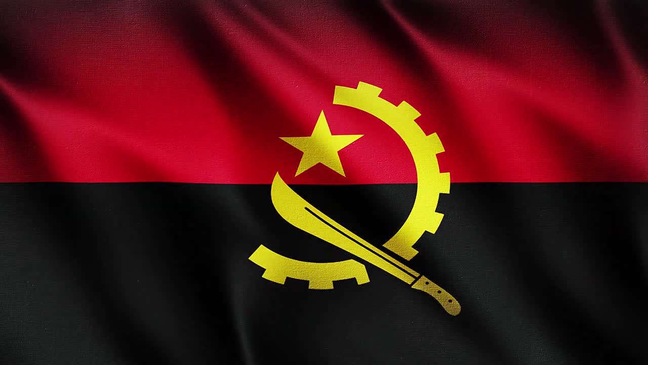 bandeira de angola acenando fundo