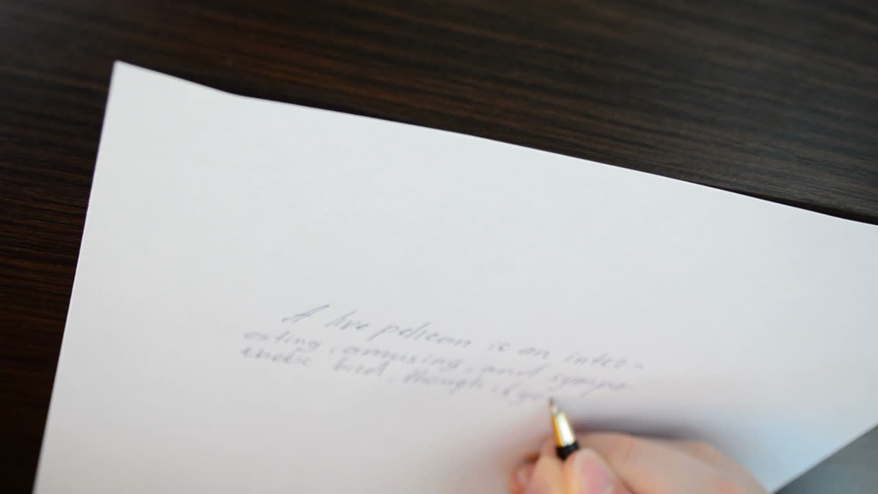 We write with the handle. We write the text
