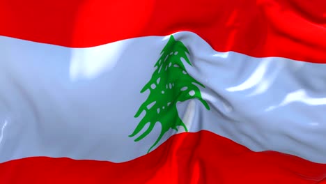 lebanon flag waving in wind slow motion animation . 4k realistic fabric texture flag smooth blowing on a windy day continuous seamless loop background.