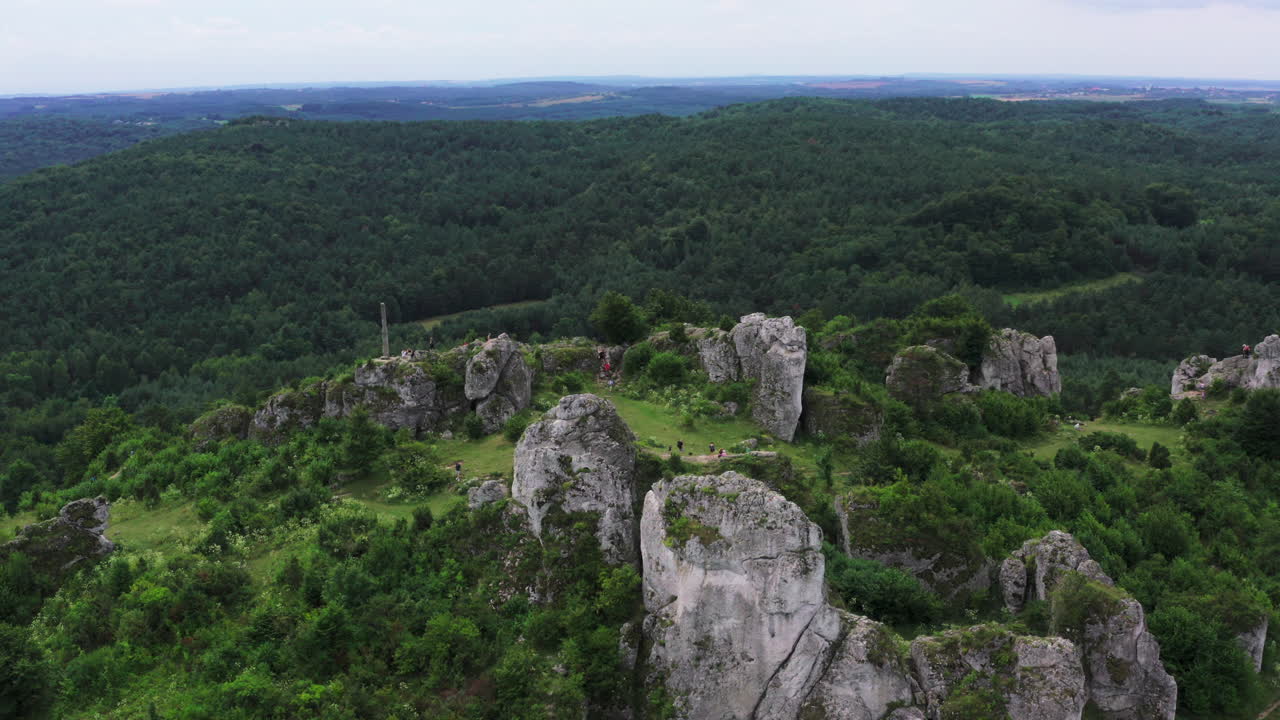 Aerial View of Rocky Hill and Forest