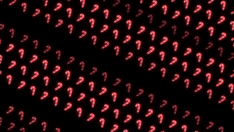 Strobe-Neon-Christmas-Pattern-Background-of-Candy-Cane-in-Red-White-and-Black-Looping-animation-Strobing