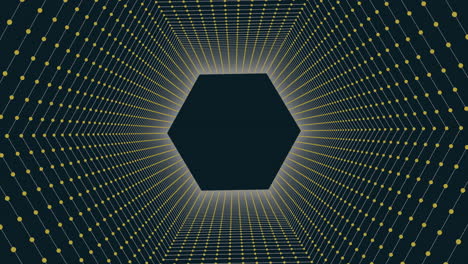 Stunning black and gold labyrinth pattern on dark background