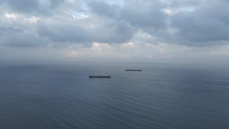 Two-tankers-in-the-stormy-weather-in-Oslofjord