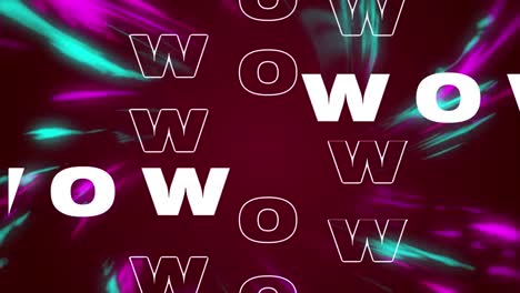 Digital-animation-of-wow-text-against-digital-waves-on-purple-background