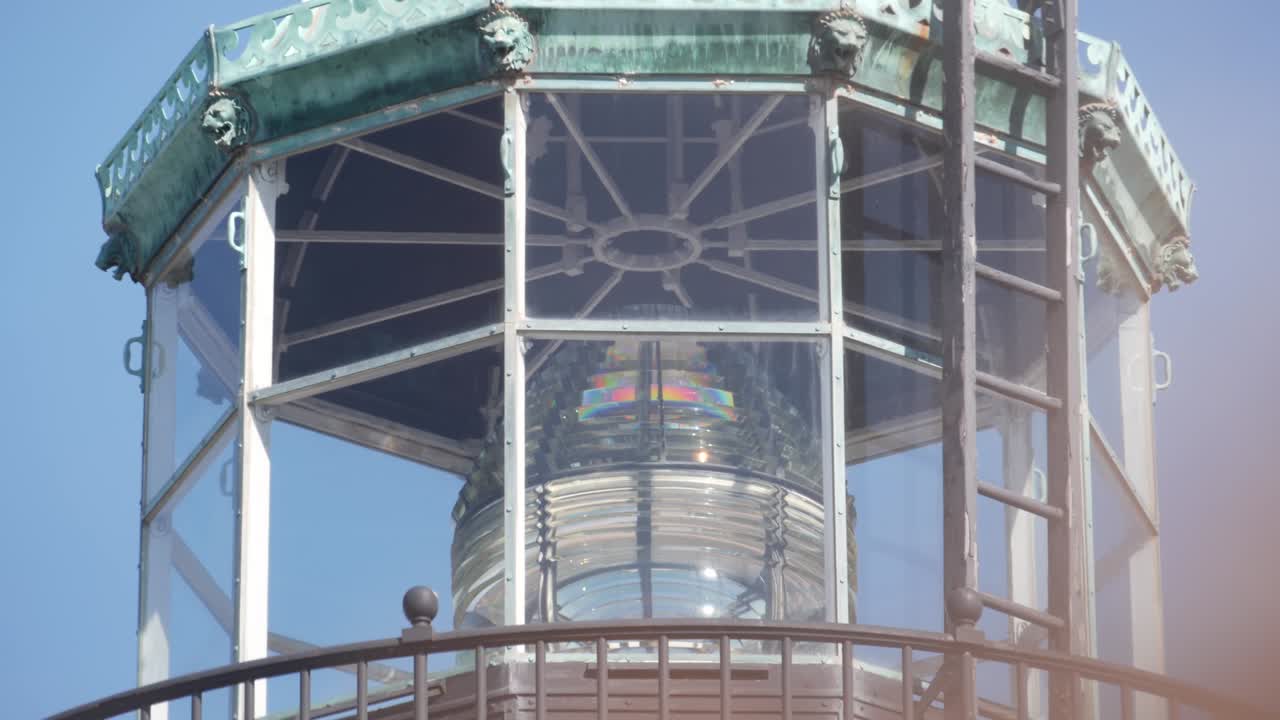 빈티지 등대 타워, 레트로 등대, 구식 등대, 프레스넬 렌즈