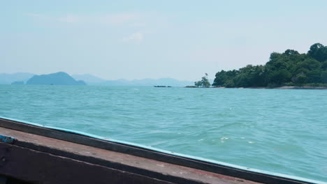 island view from a longtail boat