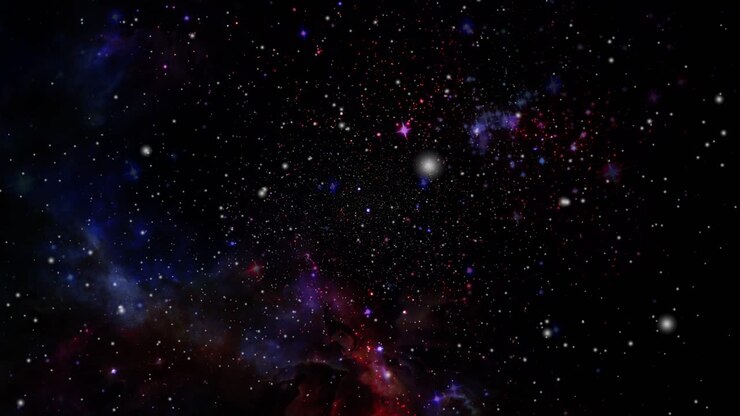 nebula clouds floating on the surface of the universe