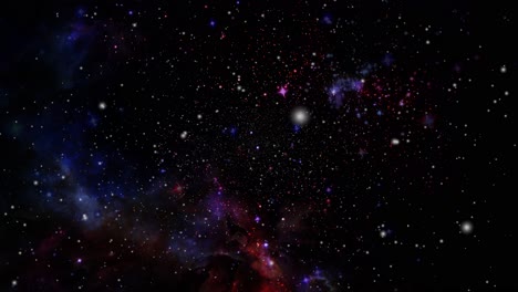 nebula clouds floating on the surface of the universe