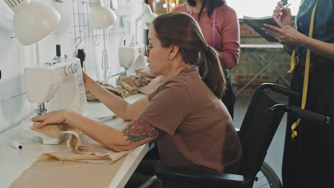 Seamstress Working on Garment