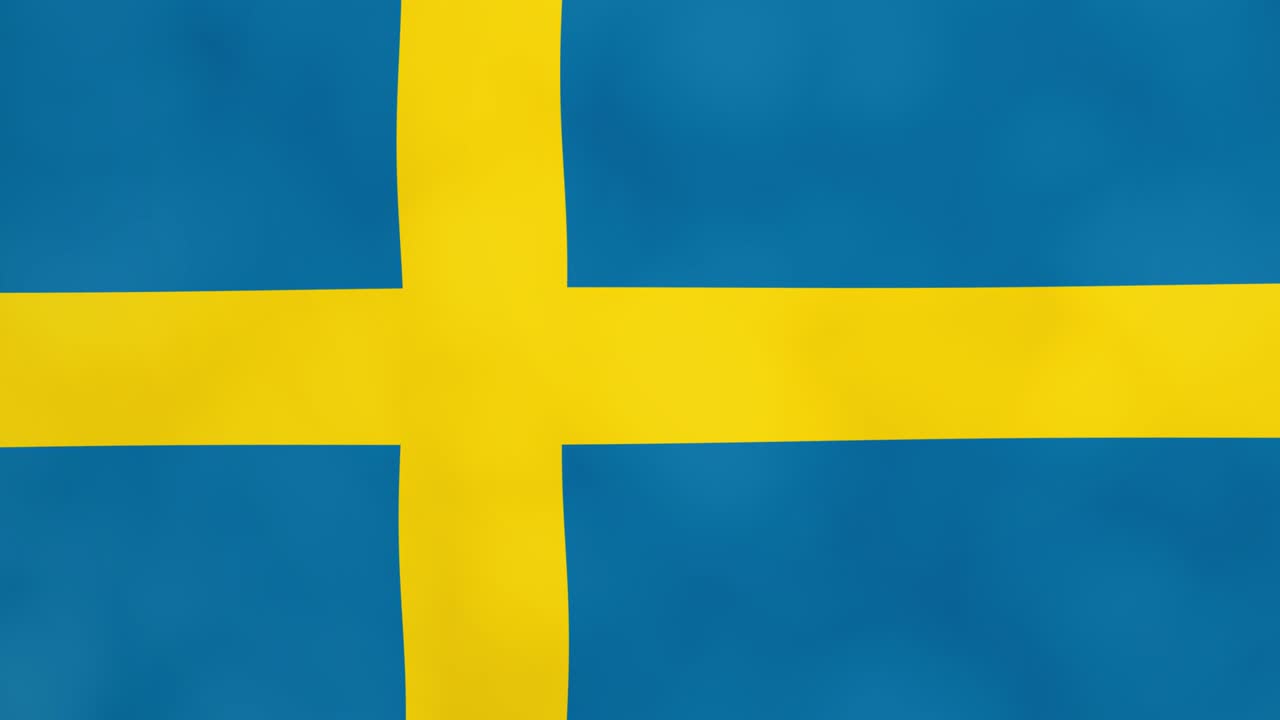 Sverige Viftende 3D-flag Duo Overgangsbaggrund
