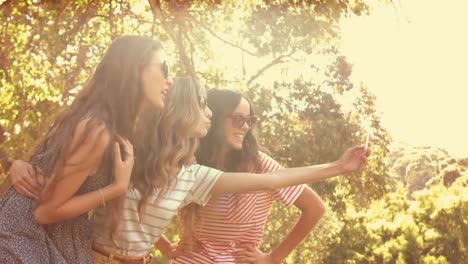 happy group of friend taking a selfie