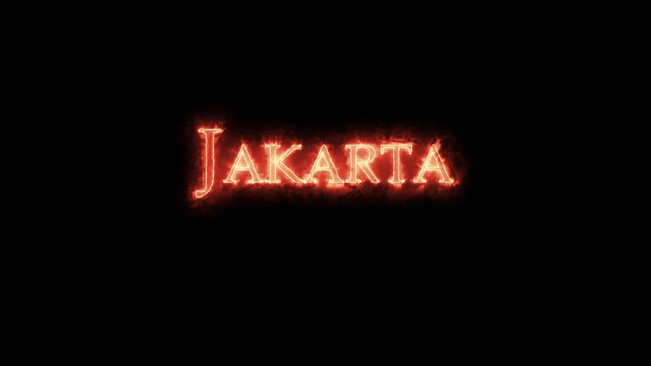 jakarta escrito con fuego. bucle