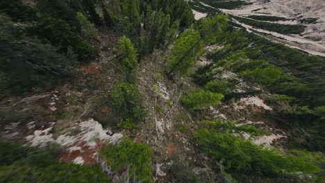 drone clip of the amazing italian dolomites, cinematic fpv drone shot from the dji avata