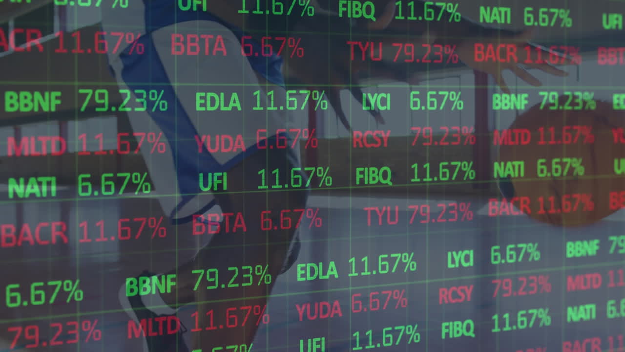 농구 선수에 대한 데이터 처리 및 통계의 애니메이션